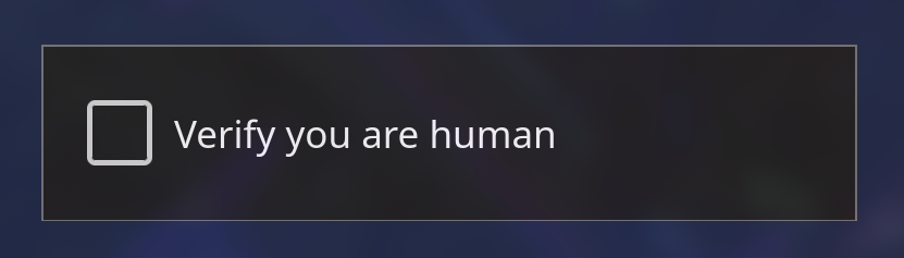 Alt4You: Screenshot of one of those annoying Verify You Are Human captcha thingies. I won’t actually ask you to verify that you are human, because All Creatures Welcome.